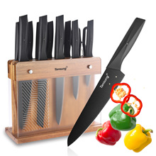 跨境钢立人厨具套装不锈钢刀具套装家用菜水果刀面包刀厨师13件套