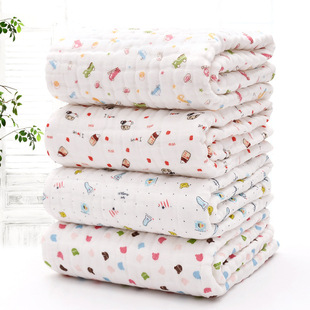 Wholesale New 12-layer gauze bath towel pure cotton thickened blanket 40 cotton yarn infant towel quilt one-piece delivery