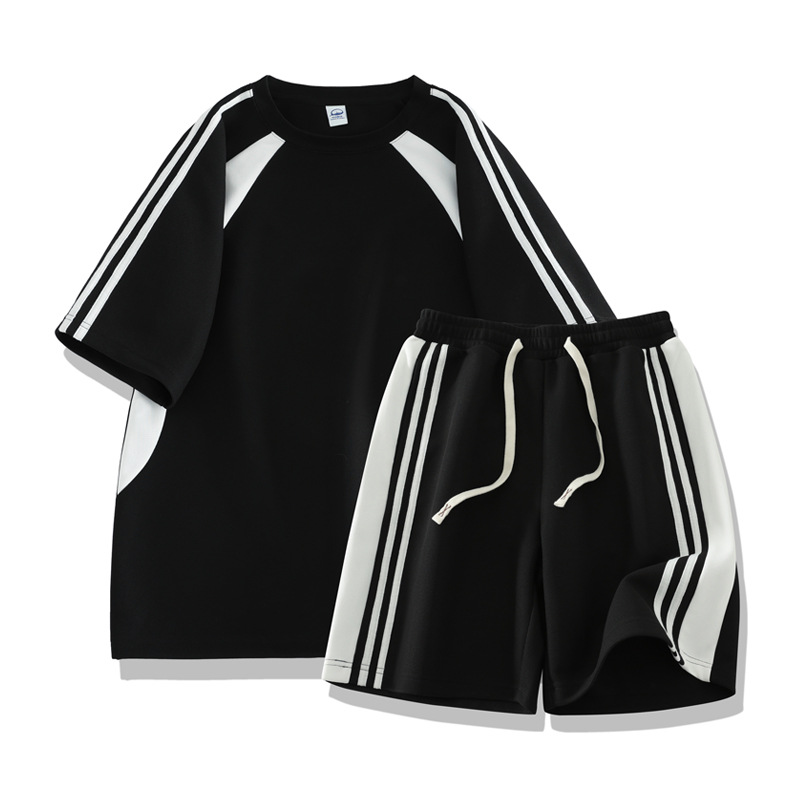 Nuevos productos de verano nuevos pantalones cortos de mangas cortas sueltos de dos piezas conjuntos (se puede dividir solo) TZ837