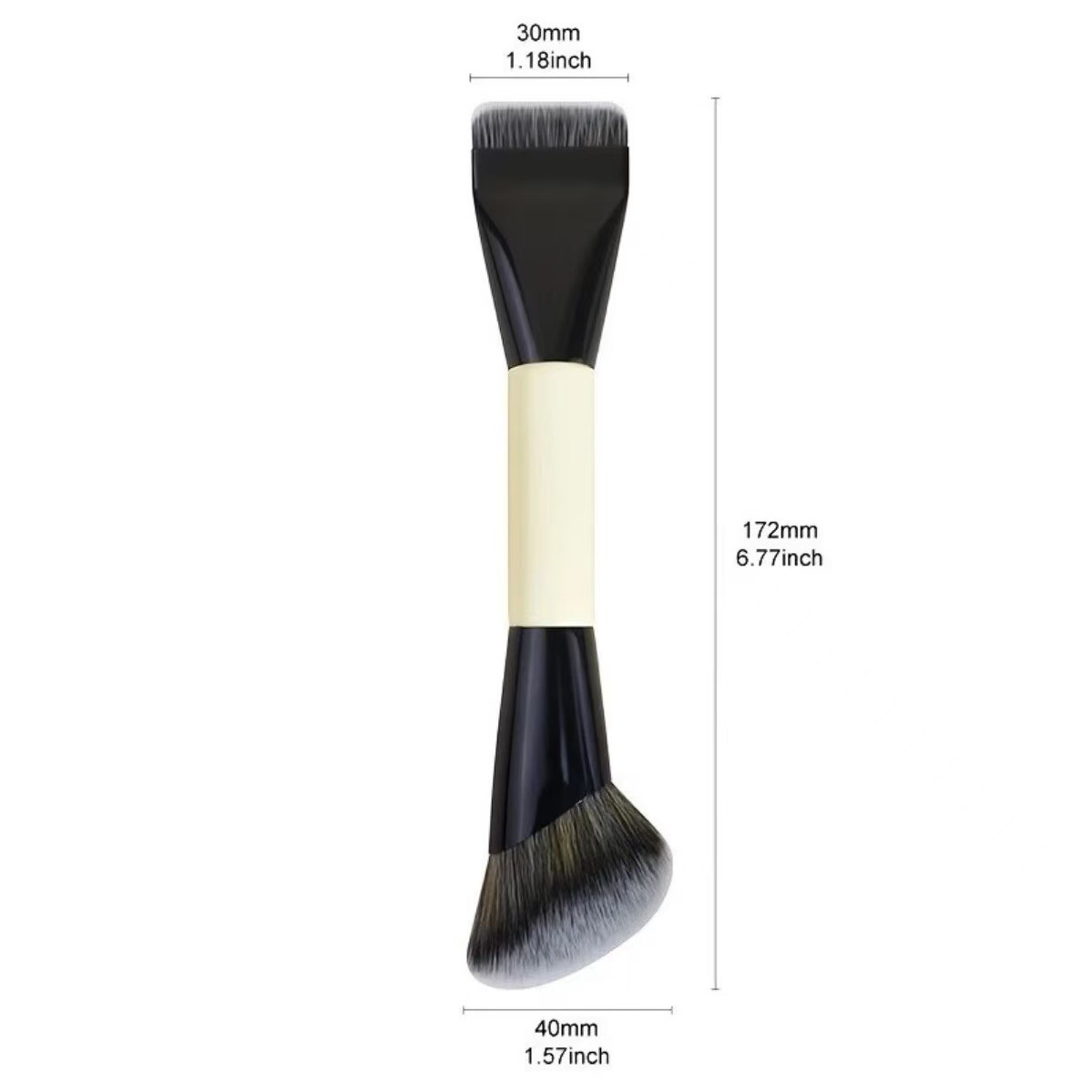 Europäischer und amerikanischer grenzüberschreitender, doppelseitiger Make-up-Pinsel für Foundation, Kontur, loses Puder und Concealer_voghion.com