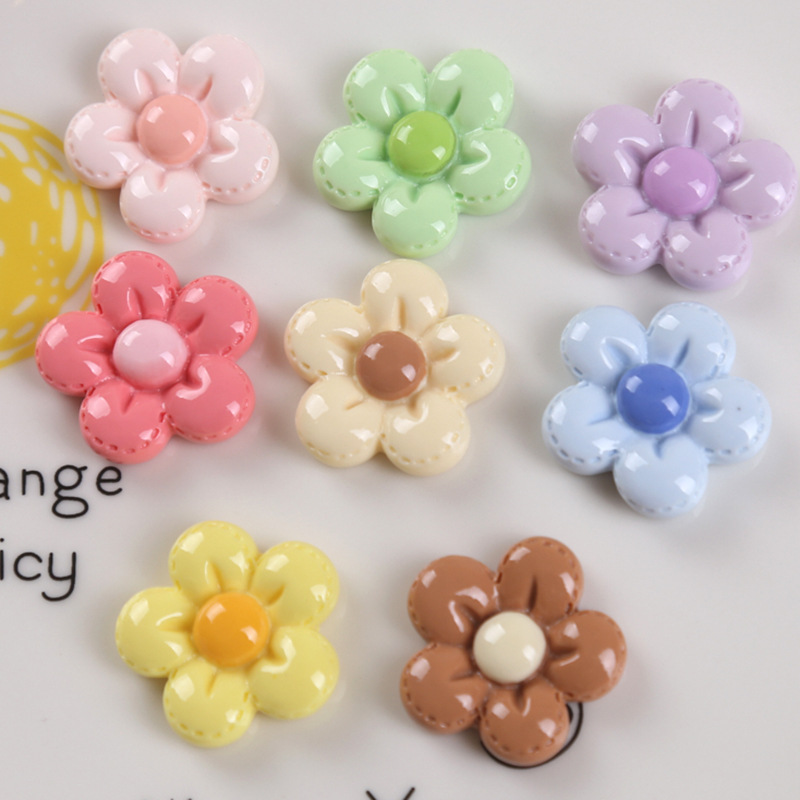 Resin Patch Handmade Material Cream Glue Mobile Phone Case Decoration DIY Kidsren's Hair Accessories Lines Flowers