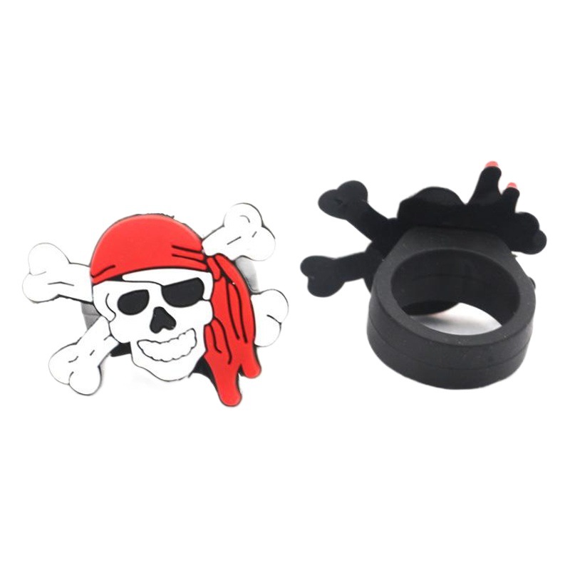 Amazon Pirates Of The Caribbean ring children's one piece PVC silicone ring party small gift toy wholesale
