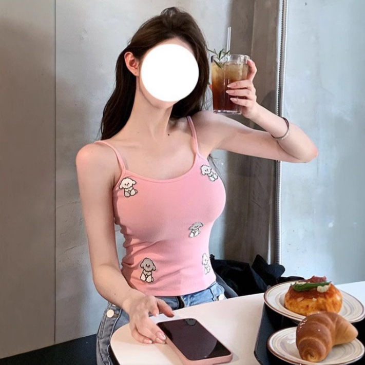 ins性感清凉纯欲吊带背心女夏季短款修身打底无袖辣妹上衣女T批发