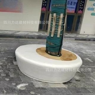 园林公园透光混凝土装饰板 UHPC透光树池坐凳 hpc预制成品