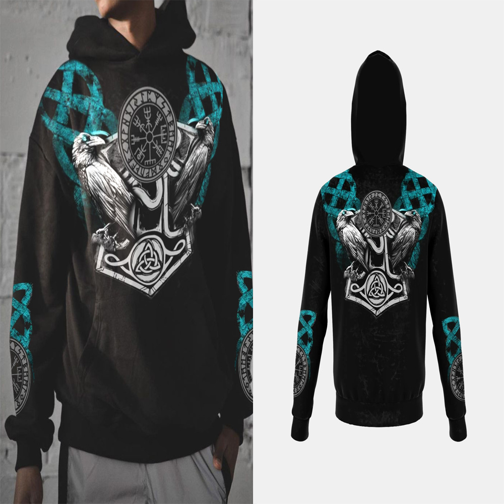 Estación independiente transfronteriza impresión digital para hombres y mujeres, parejas con capucha, suéter fresco de moda, ropa de otoño, blusa casual de otoño e invierno de Halloween