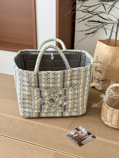 French vine [Storage basket] (Lace blue)