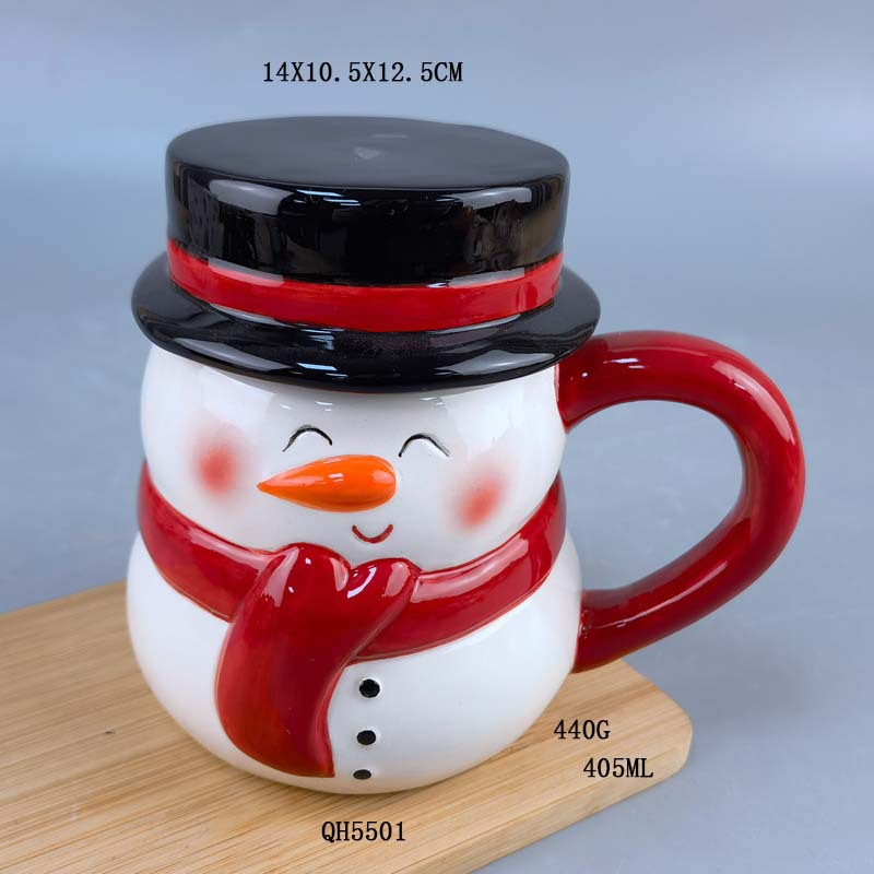 Navidad creativa transfronteriza atmósfera cerámica de oro tazas de Santa Claus tazas de Navidad artesanías cerámicas