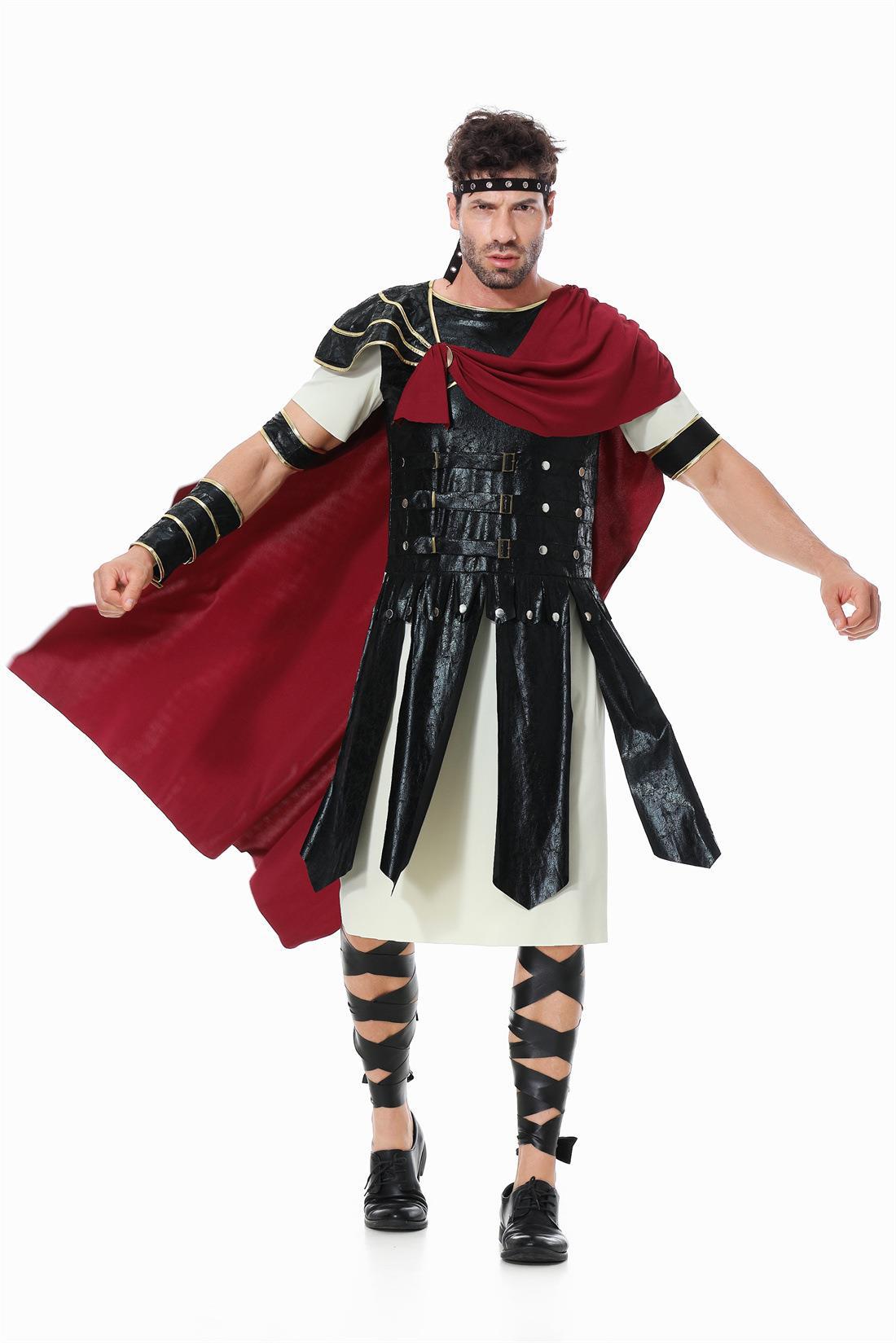 Nuevo Halloween antiguo romano Guerrero escudo espada gladiador Cosplay juego de rol traje entre padres e hijos traje