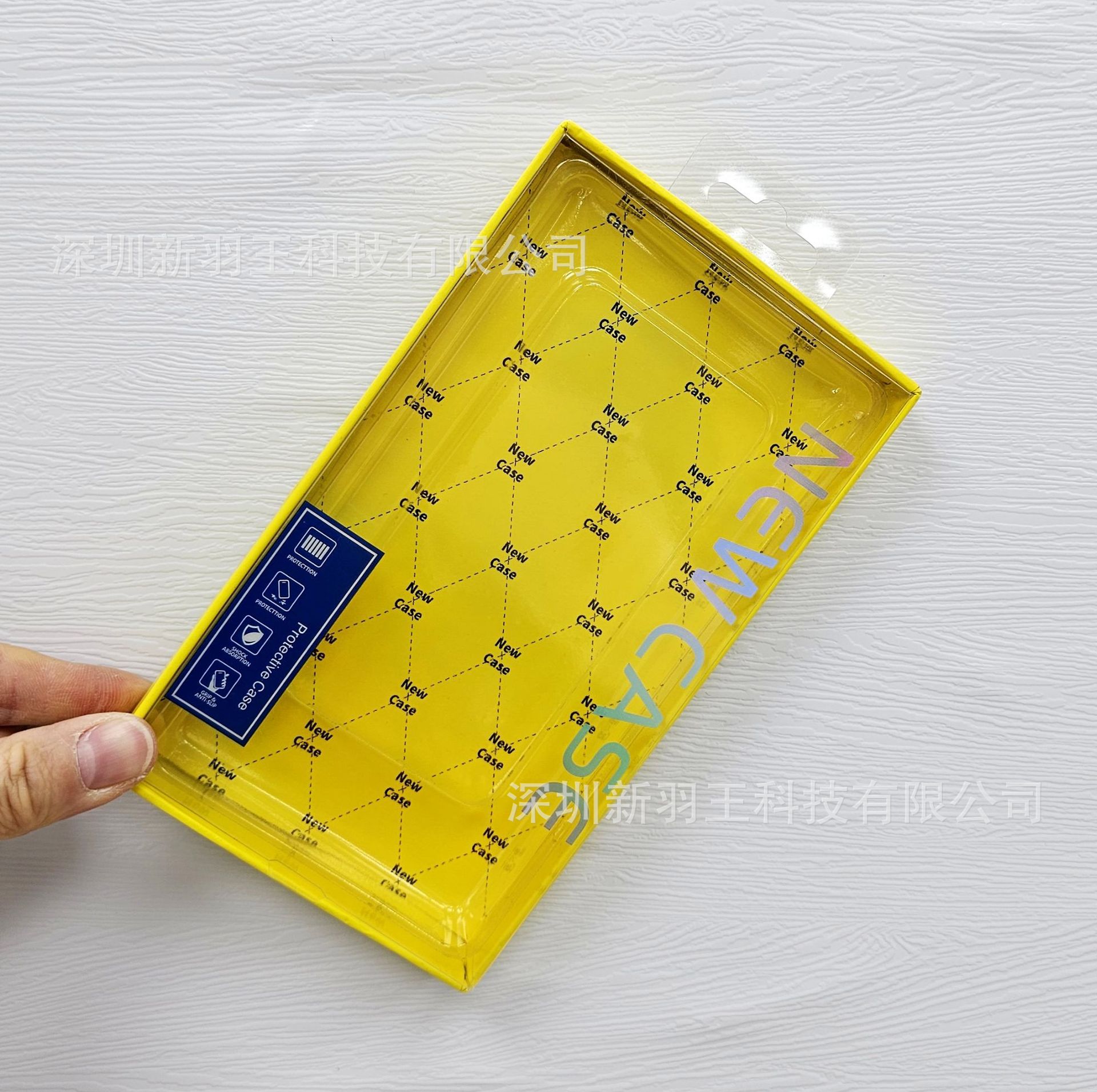 노란색 선물 상자(185*105*20)mm+두꺼운 투명 물집+투명 PP 가방, 긁힘 방지