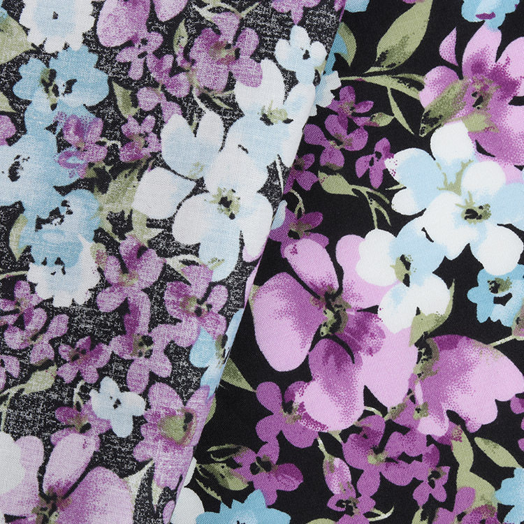 Fabricante de ventas multicolor floral 100% algodón impresión de tela de mujer