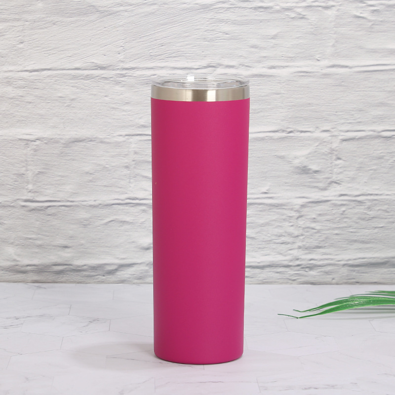 Vaso térmico de acero inoxidable 20oz, recto y de doble capa.