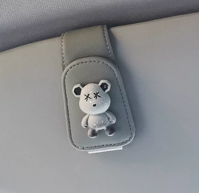 Car-Mounted Glasses Clip, Car: Multimediya və saxlama aksesuarları - gray-gray-xx-bear