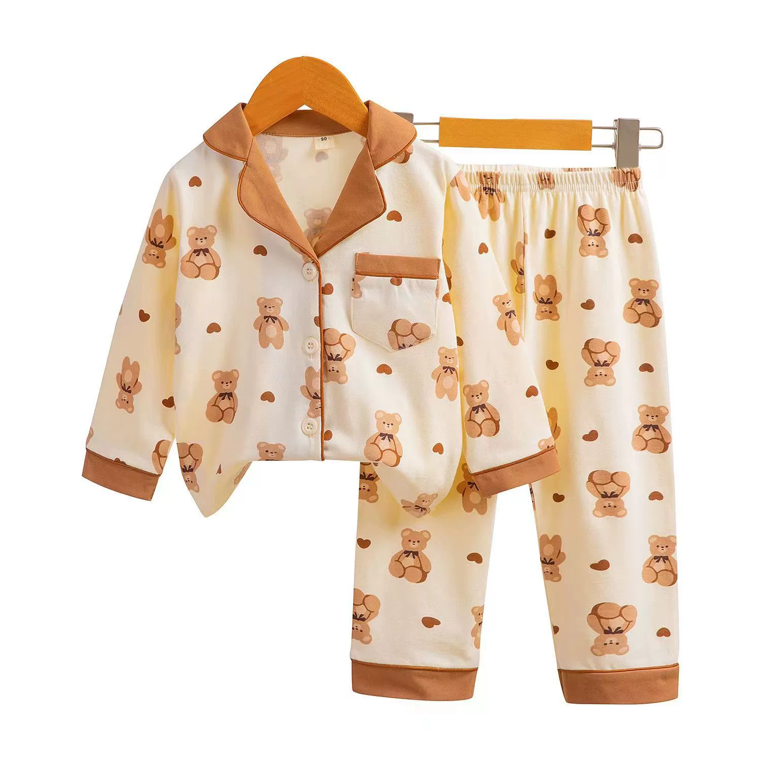 Children's long-sleeve, pijama, set, cardigan, cartoon trousers, children's clothing
