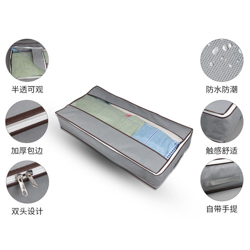 Visual Large Capacity Thick Non-woven Bed Bottom Blanket Storage Bag Household Clothing Foldable Organizing Bag Wholesale