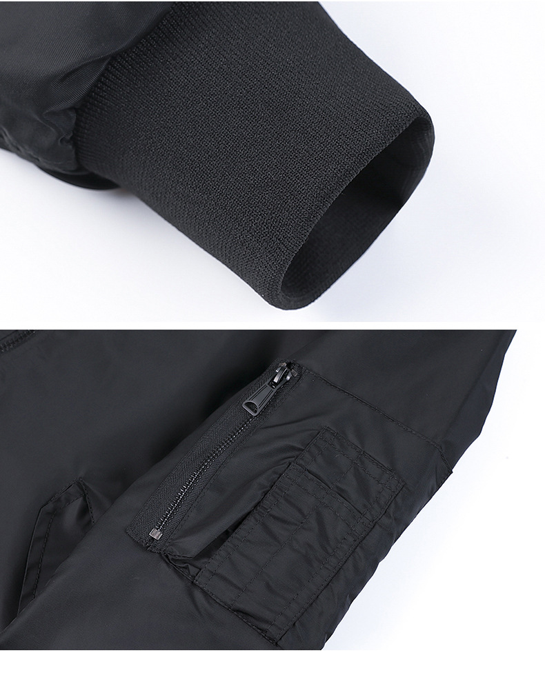 Men's Bomber Jacket Retro Stand Collar Casual Workwear Pilot Style_voghion.com