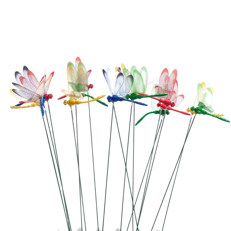 Вставьте стержень Стрекоза магнит садовые украшения магазин украшения моделирование Стрекоза украшение дома настенные наклейки фон садовые украшения
