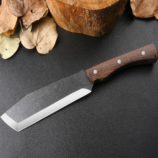 Outdoor Camping Open Cutter Outdoor Multifunctional Meat Cutting Cutter Thickened Chopper Body Forging Knife Surface Design