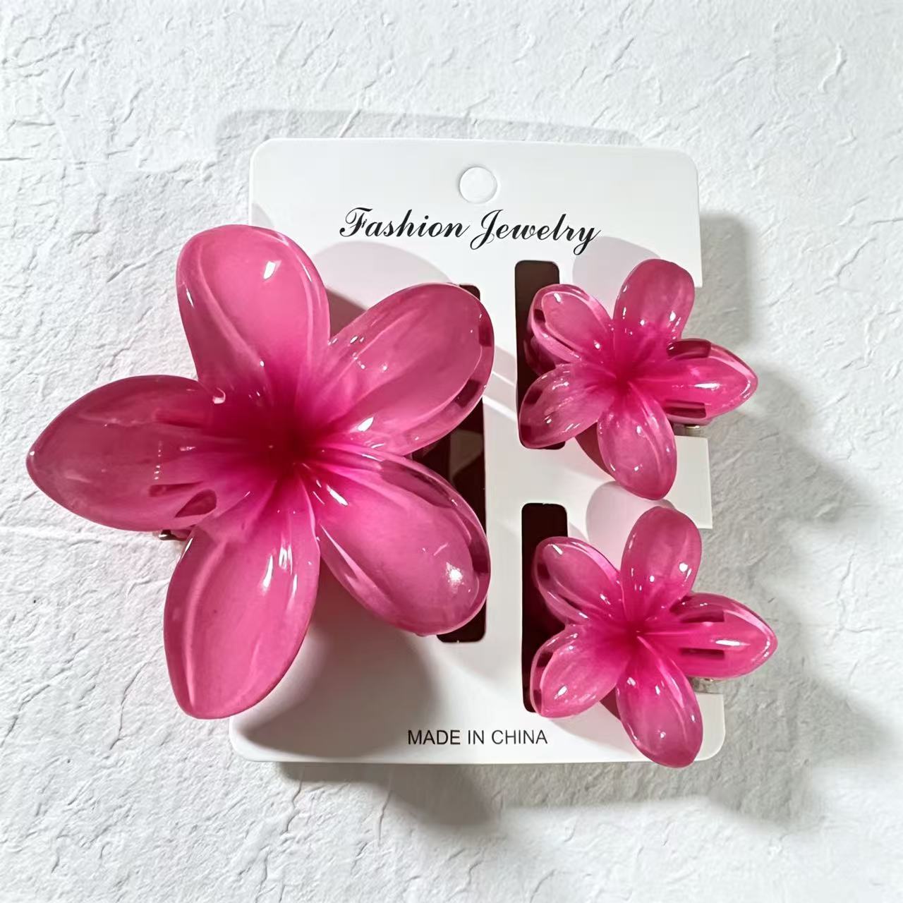 Ventas transfronterizas calientes nuevos huevos láser de dos colores clip de agarramiento de flores de cabeza posterior clip de tiburón clip de cabello joyerías para el cabello