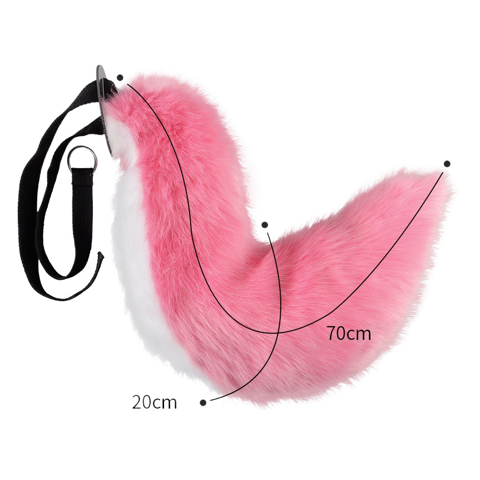 De una sola pieza de pelo de la generación de Jade algas frente simulación de peluche lindo bestia cola bestia oído comic show vestir zorro diadema de oreja cola de zorro