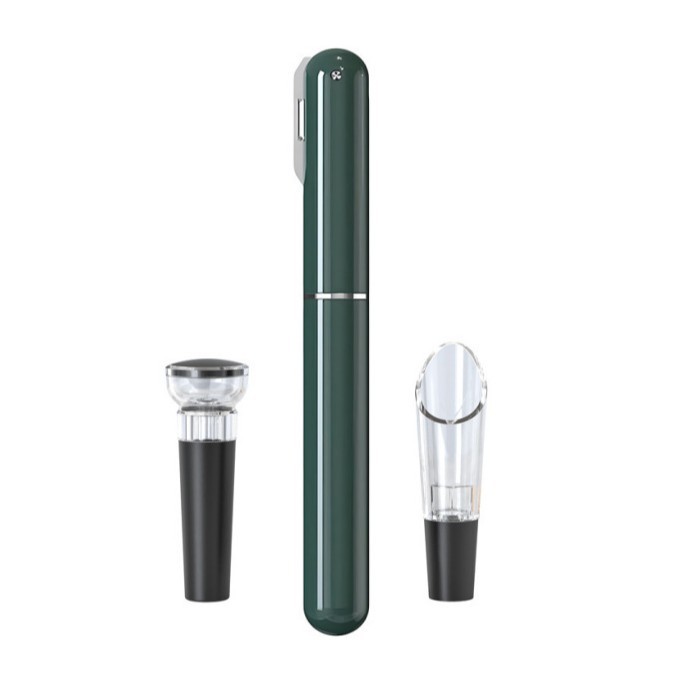 Cross-border europeo y americano creativo dos en uno en forma de pluma de presión de aire aguja de vino tinto abrebotellas de vino conjunto de fábrica al por mayor en stock