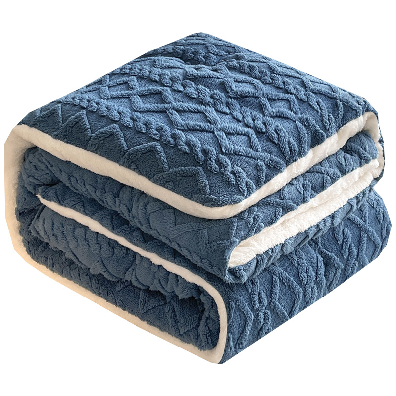 Comercio exterior transfronterizo invierno torre de seda manta doble engrosado manta de regalo manta de lana manta siesta manta sopa manta
