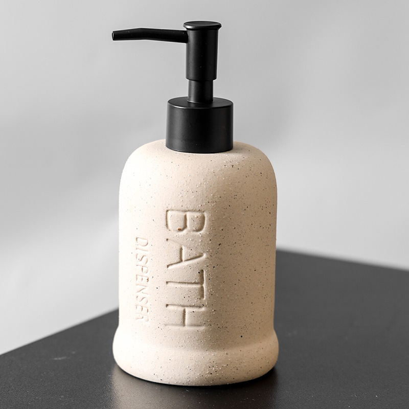 Botella de loción de cerámica de baño de hotel, botella dividida, champú a presión, gel de ducha, loción de manos, acondicionador, botella vacía