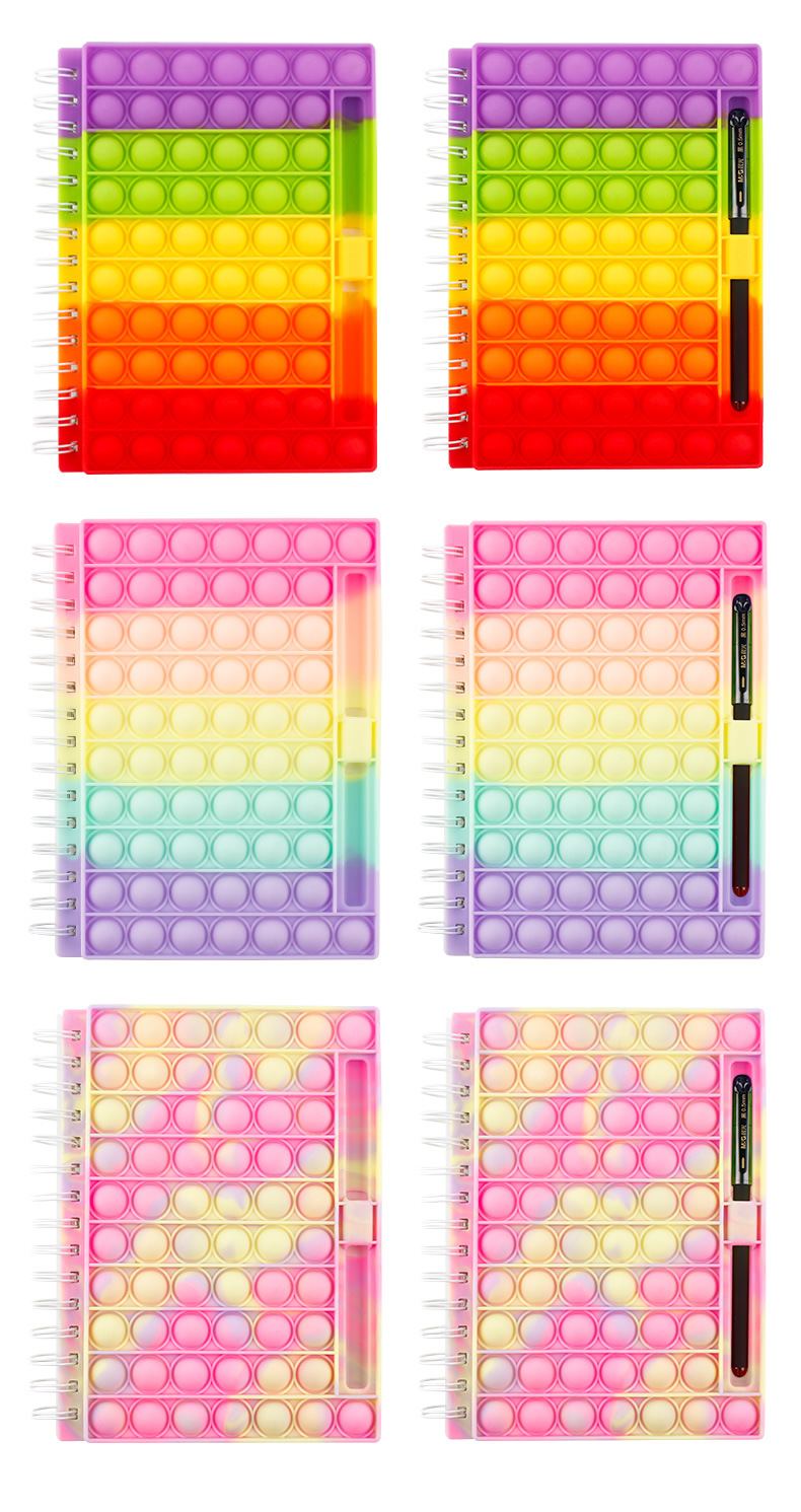 Kreative Student Bunte Quadratische Mode Silikon Spule Binder Buch display picture 1