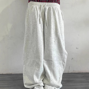 American Scimitar Wide-Leg Pants for Women Spring and Autum 2025 New High-Waisted Loose Straight Sports Casual Pants Banana Sweatpants