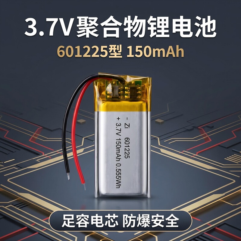 601225 Polymer Lithium Battery 150Mah 3.7V Bluetooth Headset Intercom Beauty Device E-Book Kc Certification
