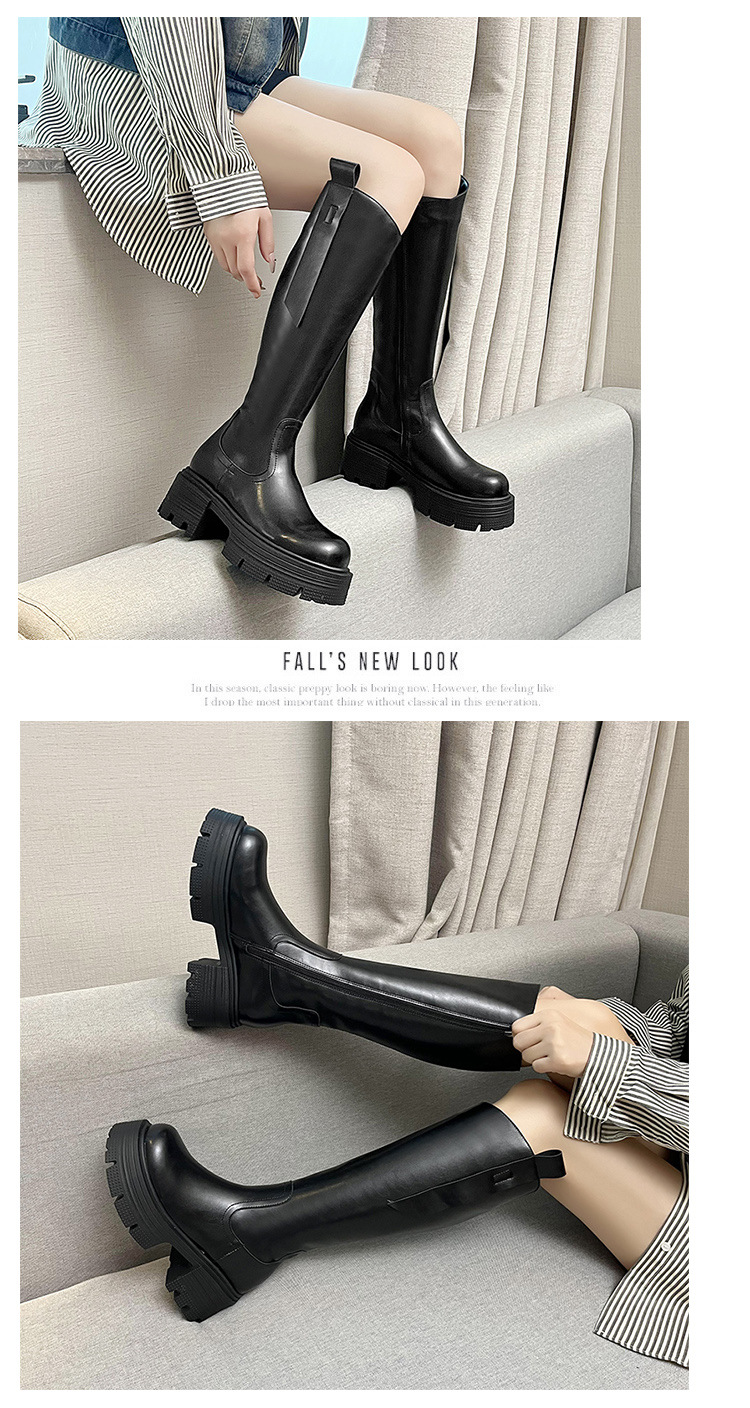 Thick soled, slim to the knee, long tube for women in winter 2024, new small height, height increasing and plush warm_voghion.com