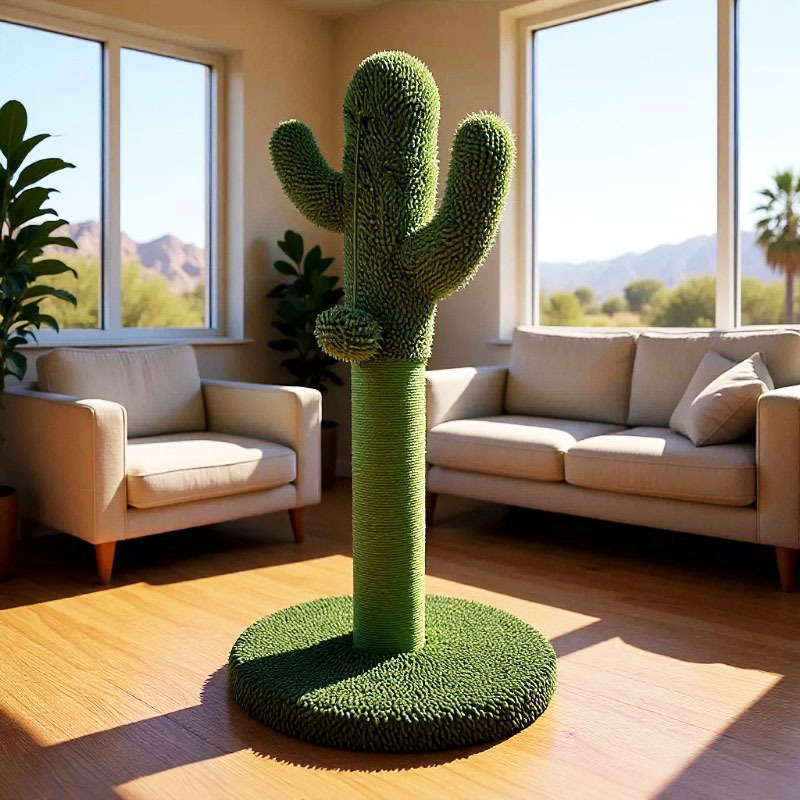 대외 무역은 아마존 선인장 고양이 스크래치 포스트 애완 동물 용품 고양이 클라이밍 프레임 발톱 연삭 고양이 장난감에 특별히 사용됩니다.