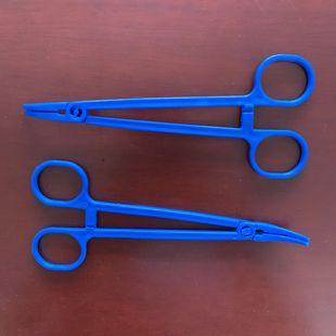 Self-produced and sold medical package PVC disposable elbow gauze pliers gauze pliers elbow gauze pliers