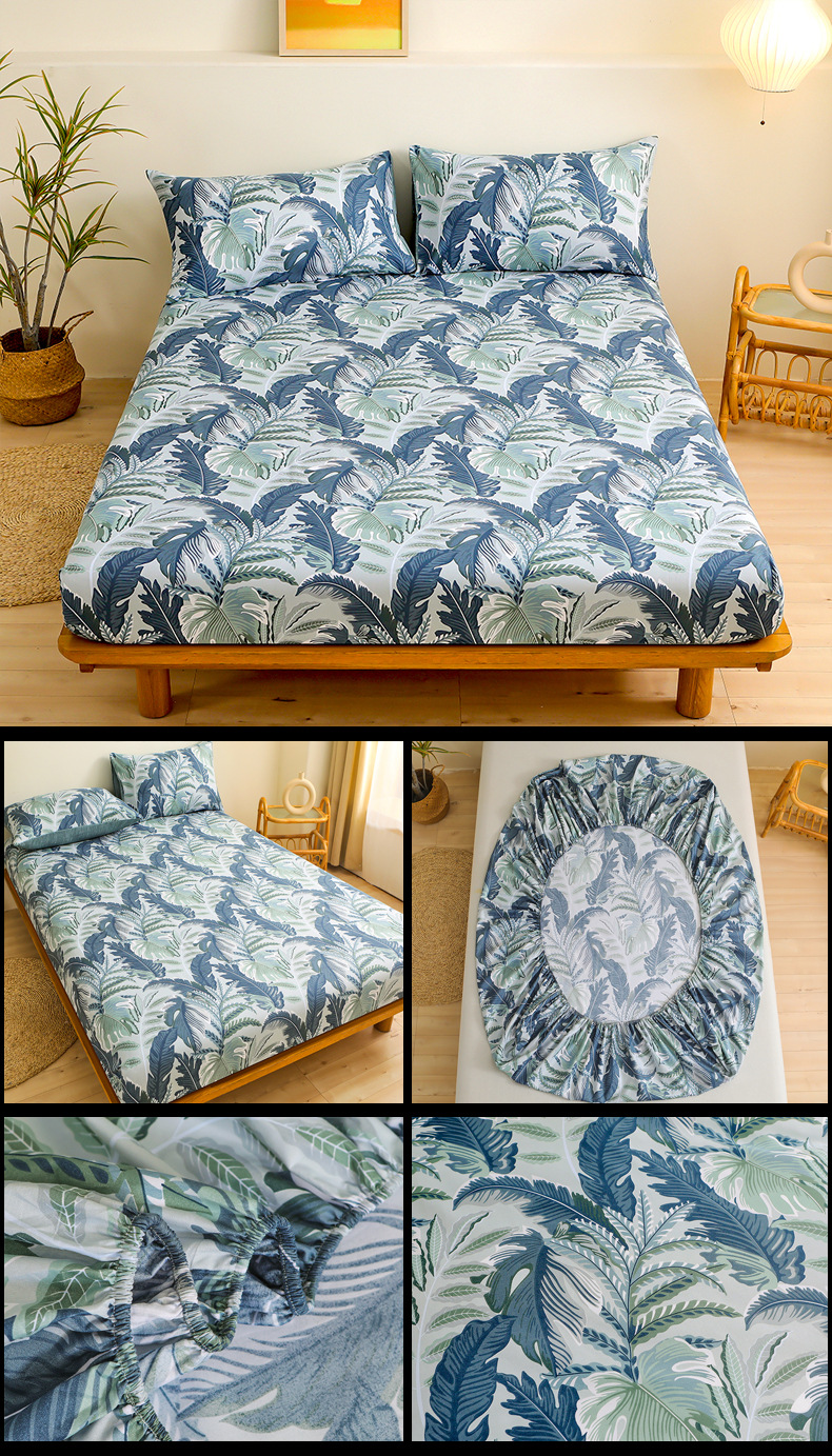 Articles de literie, textiles de maison, draps, ensemble de quatre pièces, draps à poches profondes_voghion.com