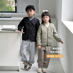 Children's New Winter School Uniform Artifact, Boy's Wool Thermal Clothing, Girl's Windproof Quilted Jacket, Trendy Cotton Clothing
