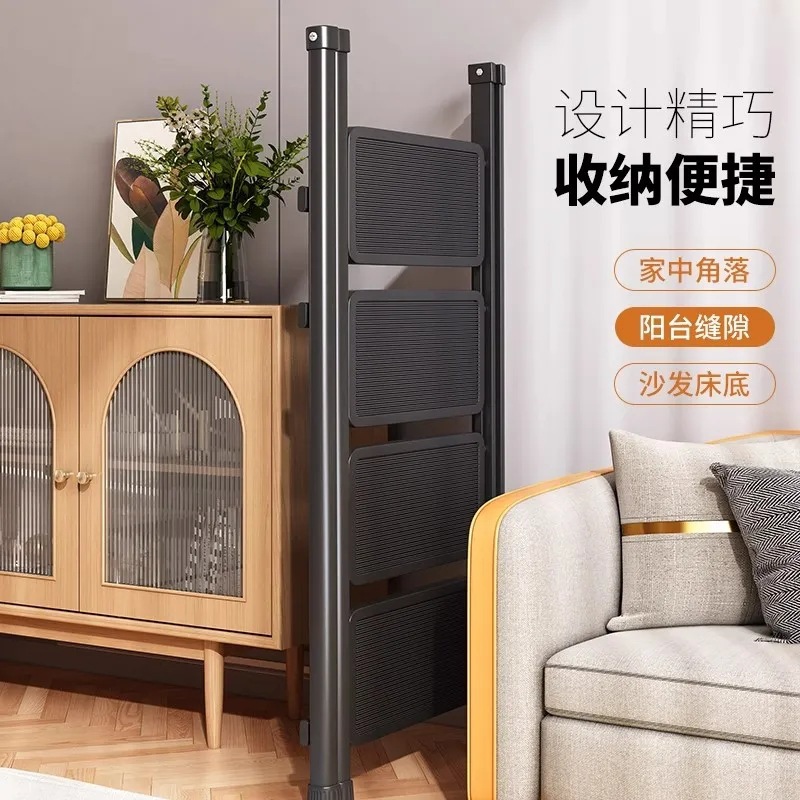 Escalera plegable para el hogar, retráctil, pequeña, liviana, taburete de escalera de tres pasos, escalera multifuncional en espiga, escalera de escalada, escalera retráctil