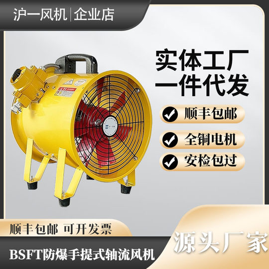 BSFT Explosion-proof Satchel Axial Flow Explosion-proof Fan Portable Safety Fan Industrial Pumping Dual-use Fan