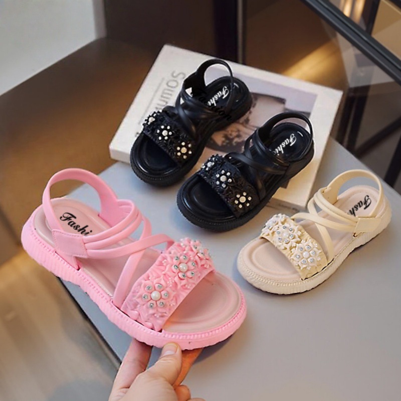 Princess Sandals for Girls, Cute and Popular, Elegant and Versatile, Non-Slip Soft Sole, Suitable for Indoor and Outdoor Wear, Beach Baby Sandals