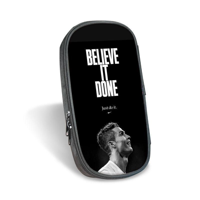 Estuche para lápices de lona Star Ronaldo para estudiantes de alto valor Estuche para papelería Messi Estuche para papelería multifuncional Estuche para lápices de gran capacidad