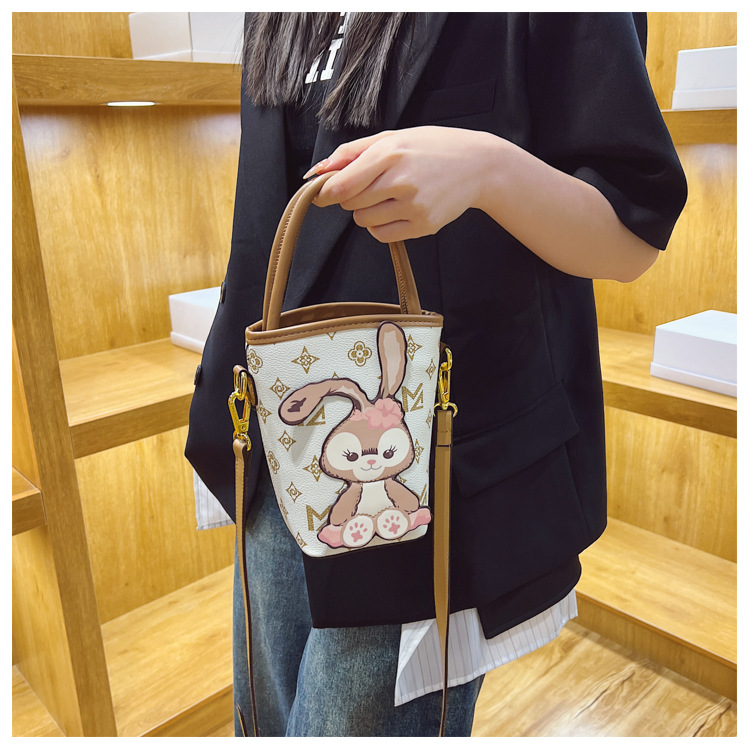 Fashion bucket bag for women 2023 spring new versatile cute rabbit bag high-end casual shoulder crossbody bag_voghion.com