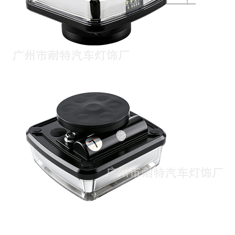 Cross-Border New Model Trailer Truck Tail Light Led Brake Signal Warning Light with Magnet Red and Yellow Dual-Color Tail Light