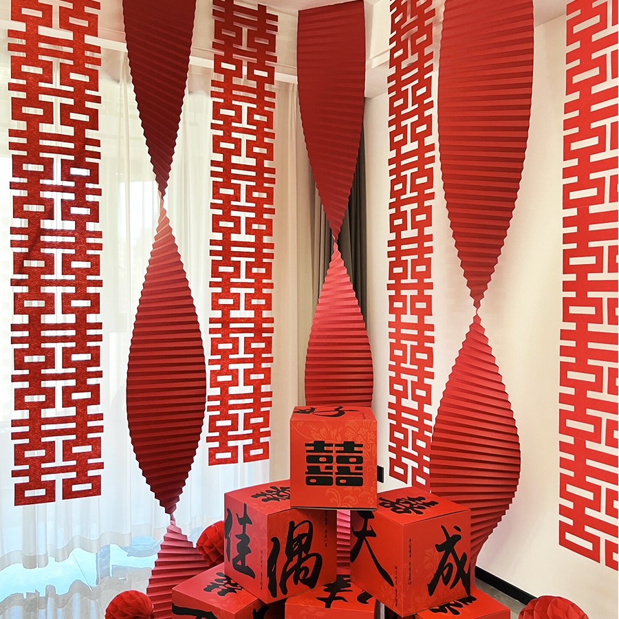 종이접기 해피 웨딩룸 - 레드 컬러 3 [해피 워드 박스 8개 포함]