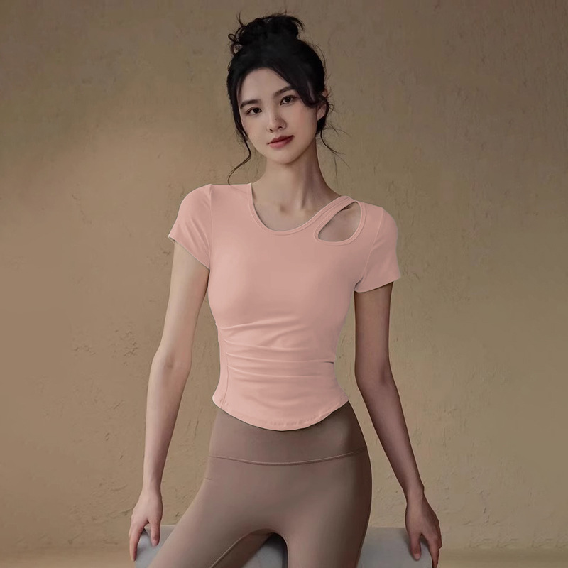Camiseta deportiva moldeadora para mujer con almohadillas pecho_voghion.com