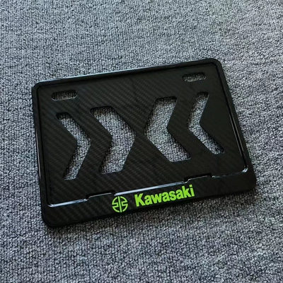 Motorcycle Rear License Plate Frame, Nömrə qabı - motorcycle-molded-dry-carbon-twill-kawasaki-green-k