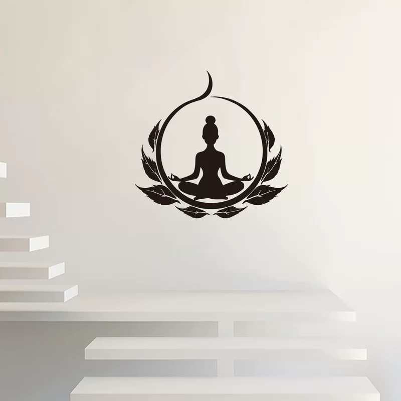 Новый ACC33303 Креативная наклейка «Личная медитация», узор для практики и медитации, декор стены для йога-студии