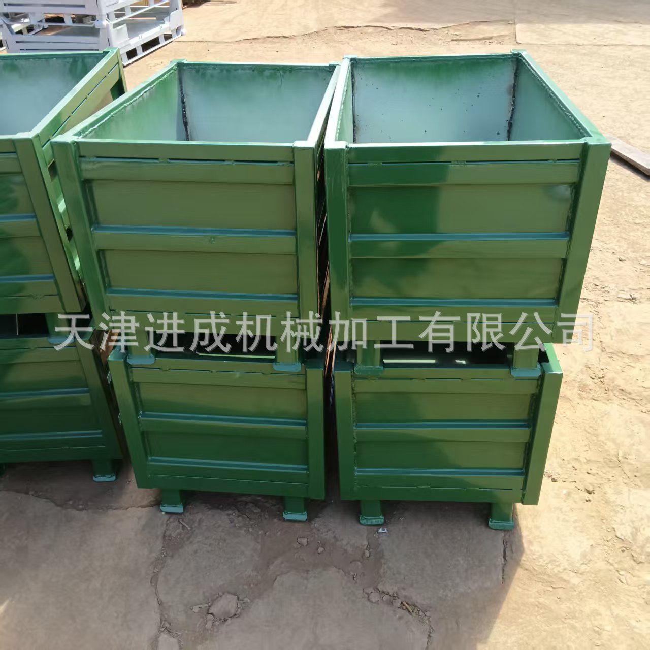 金属周转箱钢料箱铁皮箱重型周转铁箱物流周转箱堆垛铁箱废料箱