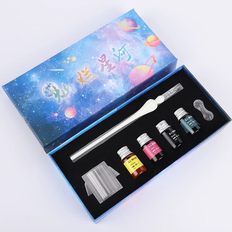Glass rollerball pen, ink, brush for elementary school students, Birthday gift