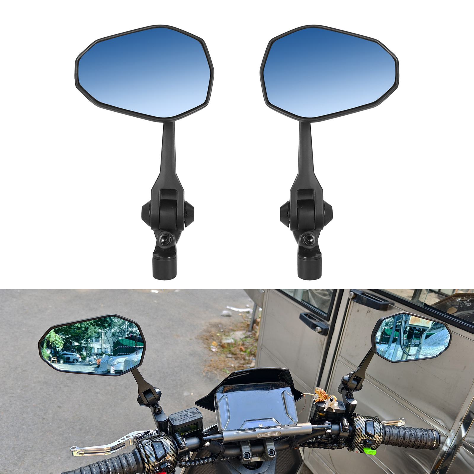 Modified Cross-Border Motorcycle Rearview Mirror with Wide Field of View and Clear Reflection Aos6 High-Definition Modified Electric Vehicle Rearview Mirror