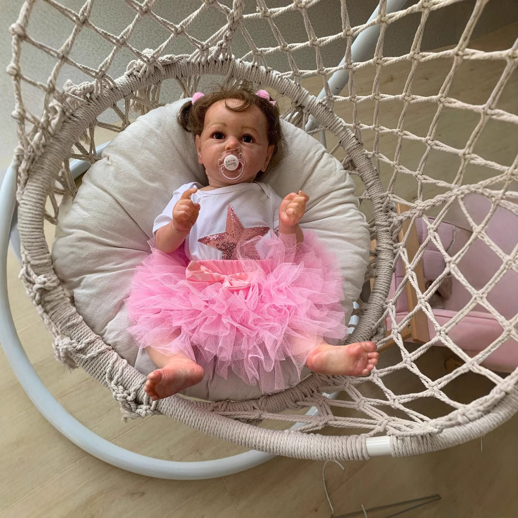 55cm cuerpo completo silicona renacido Niño popular Saskia suave