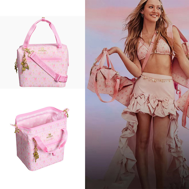 Floral Stanley Cross-Border Best-Selling Soft Cooler Bag Outdoor Waterproof Portable Travel Lunch Box Tote