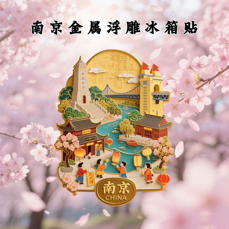 【南京】景点金属立体浮雕冰箱贴中山陵旅游景区纪念品文创礼物|undefined